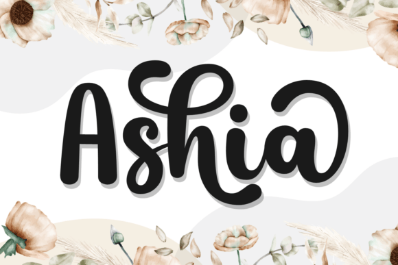 Ashia: A Script Font with a Bold, Bouncy Personality