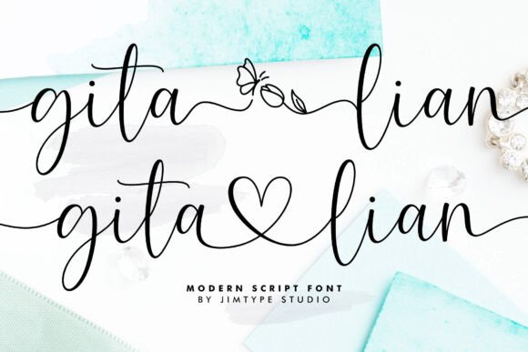 Introducing Gita Lian Font for Wedding Designs