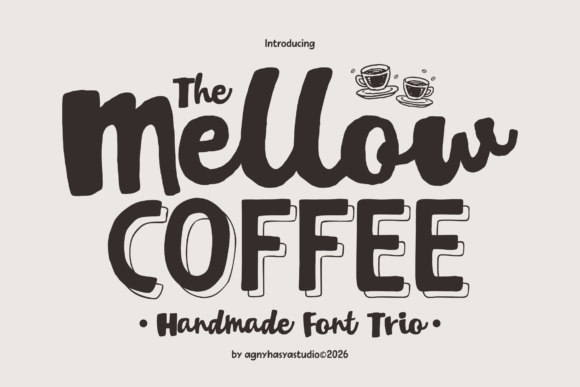 Mellow Coffee: A Handcrafted Font Trio for Warm Designs