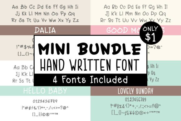 Mini Handwritten Font Bundle: Your Toolkit for Authentic Design