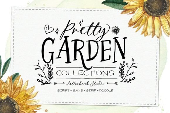 Pretty Garden: A Font Trio for Modern, Friendly Branding