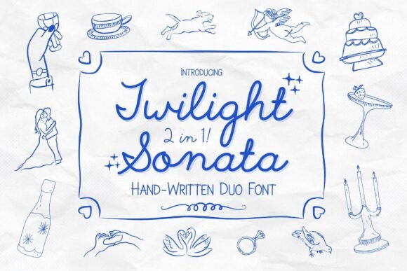 Twilight Sonata: A Whimsical Font Duo for Dreamy Designs